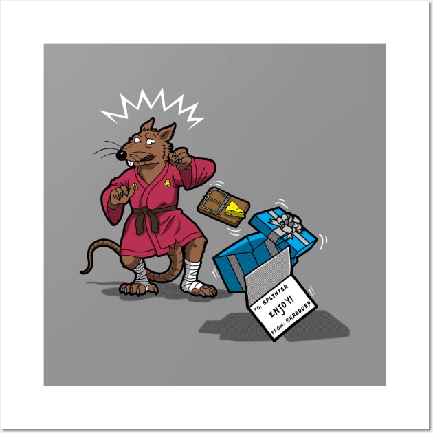 Funny Death Threat Gift Rat Master Cartoon Wall Art by BoggsNicolas